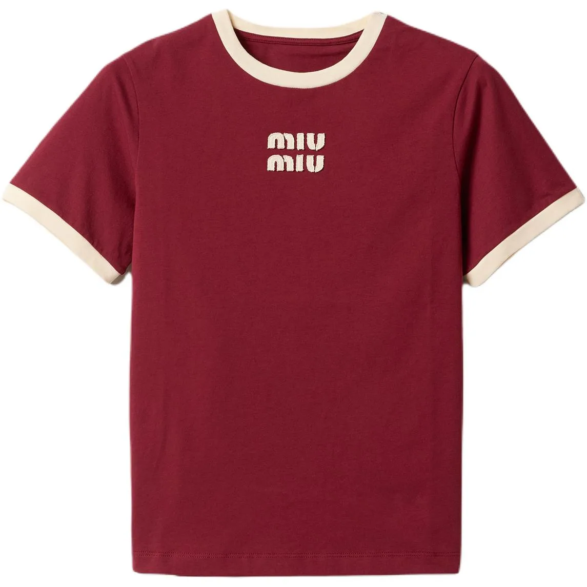 Футболка Regular женская MIU MIU, бордовый