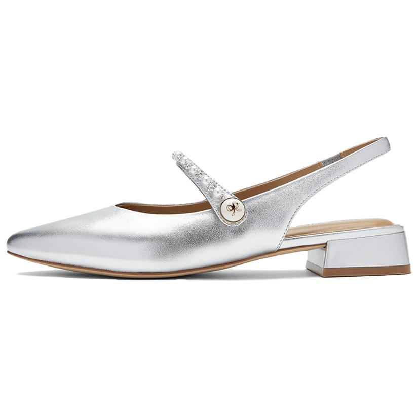 NINE WEST Серебряные туфли Мэри Джейн, цвет Silver