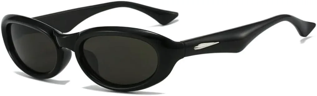 

Солнцезащитные очки в форме «кошачий глаз» с овальной оправой и заклепками, прямоугольной формы, для женщин и мужчин, защита от УФ-излучения UV400 TVTBBVV, 19637-c1