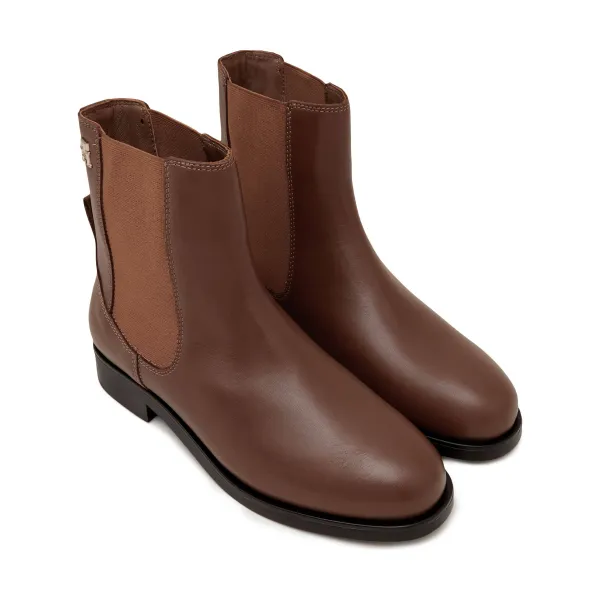 Приподнятые кожаные ботильоны essent thermo bootie Tommy Hilfiger, коричневый — фото 2