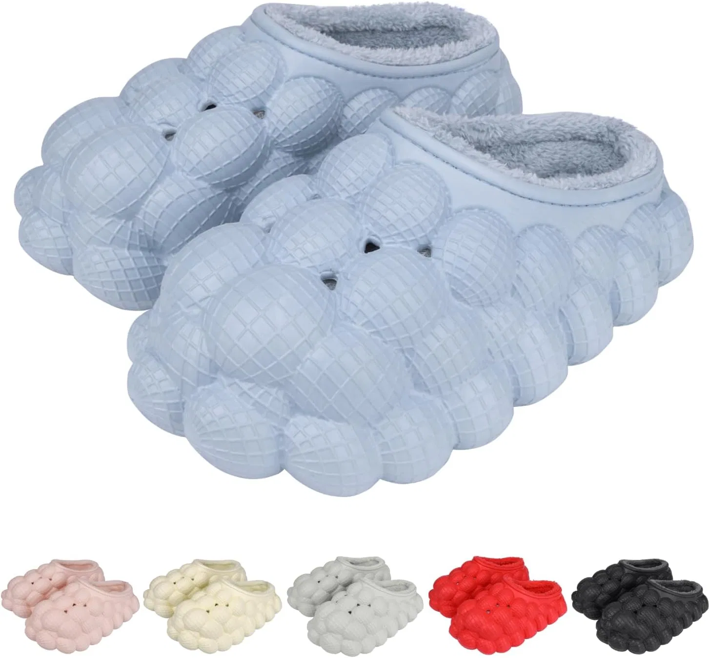 Тапочки с мехом, Slippers, 4479-blue Onngaku
