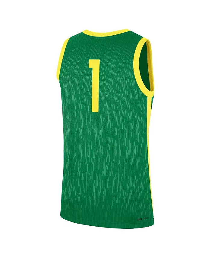 Мужская зеленая баскетбольная майка Oregon Ducks Road Replica Nike — фото 2