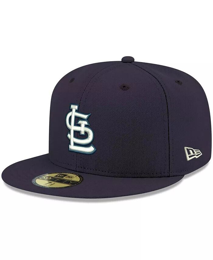 

Мужская темно-синяя шляпа с логотипом St. Louis Cardinals белая 59FIFTY приталенная шляпа New Era