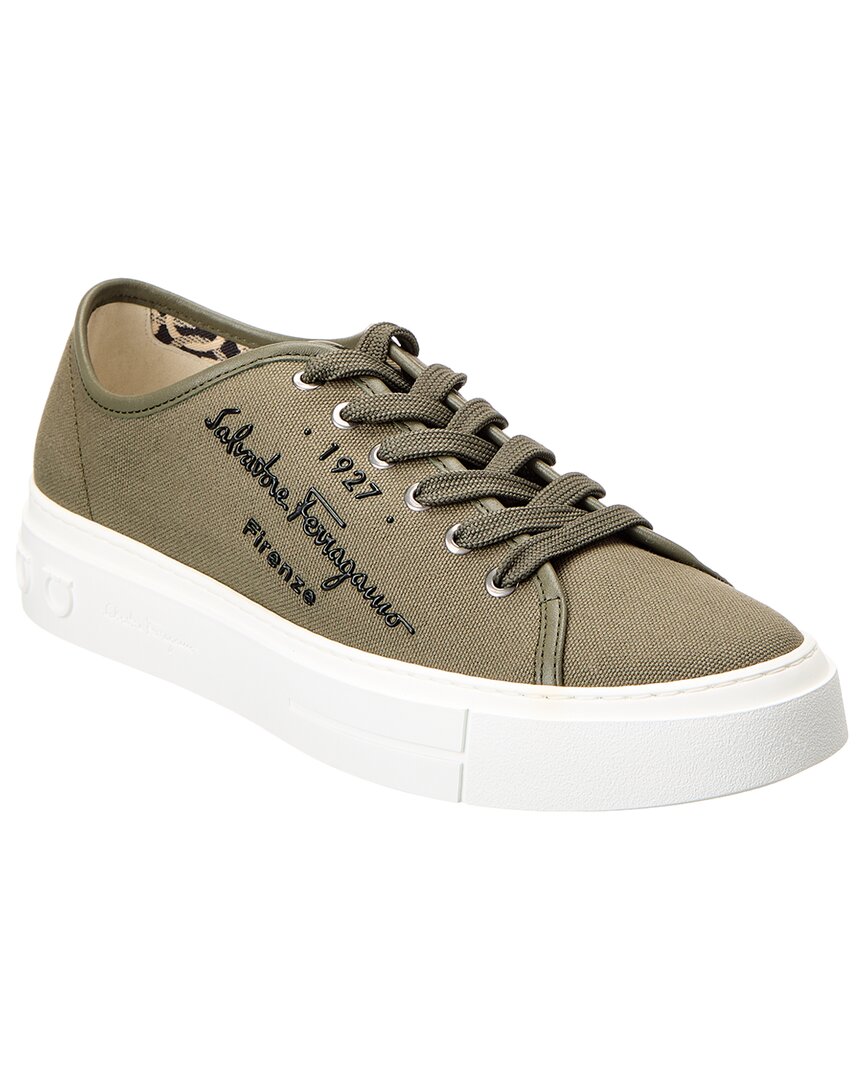 

Кроссовки Ferragamo Mediterr Eco Canvas Salvatore Ferragamo, зеленый