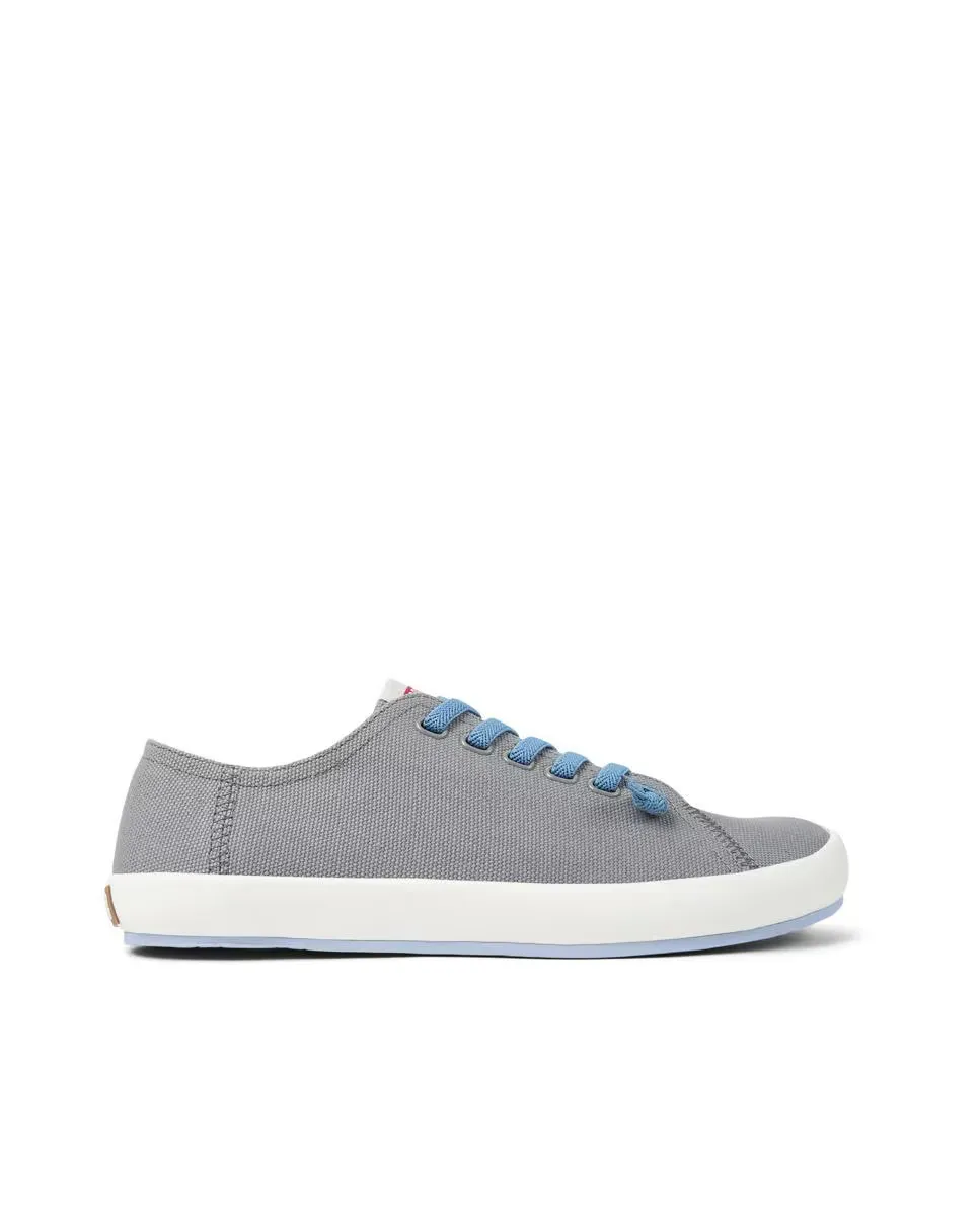 

Мужские кроссовки Peu Rambla Vulcanized canvas однотонные с контрастными шнурками Camper, серый