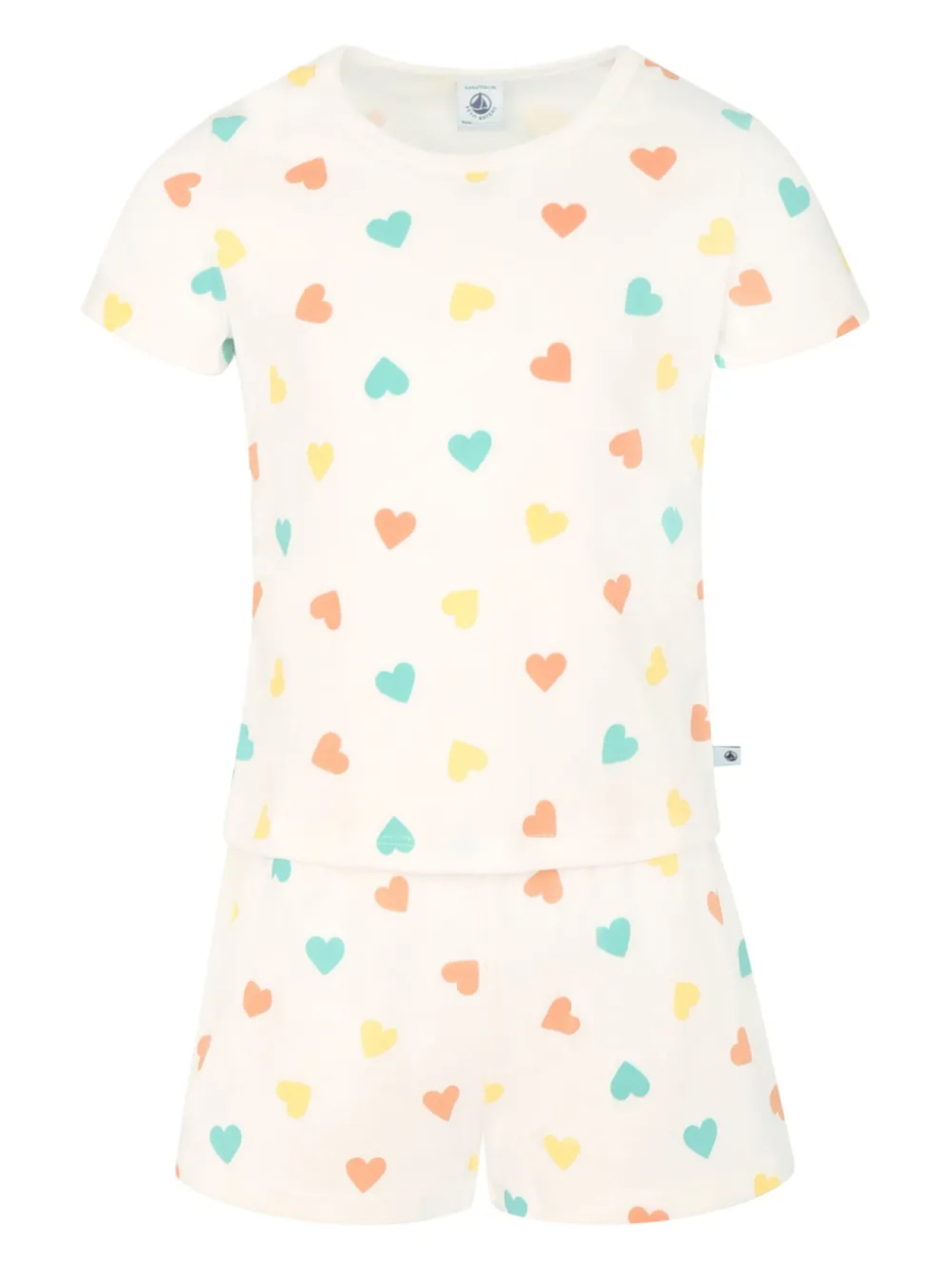 

Пижама с принтом в виде сердца Petit Bateau, белый