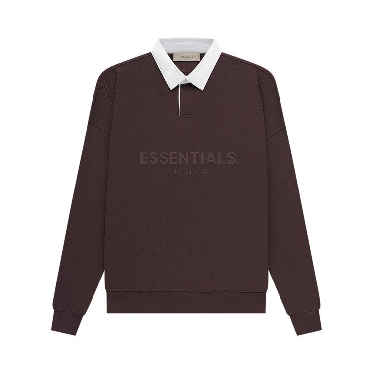 

Топ Fear of God Essentials Waffle Henley Rugby, Plum