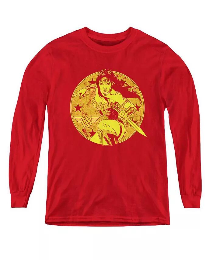 

Свитшот с длинными рукавами Boys of America Youth Young Wonder Woman Justice League, красный