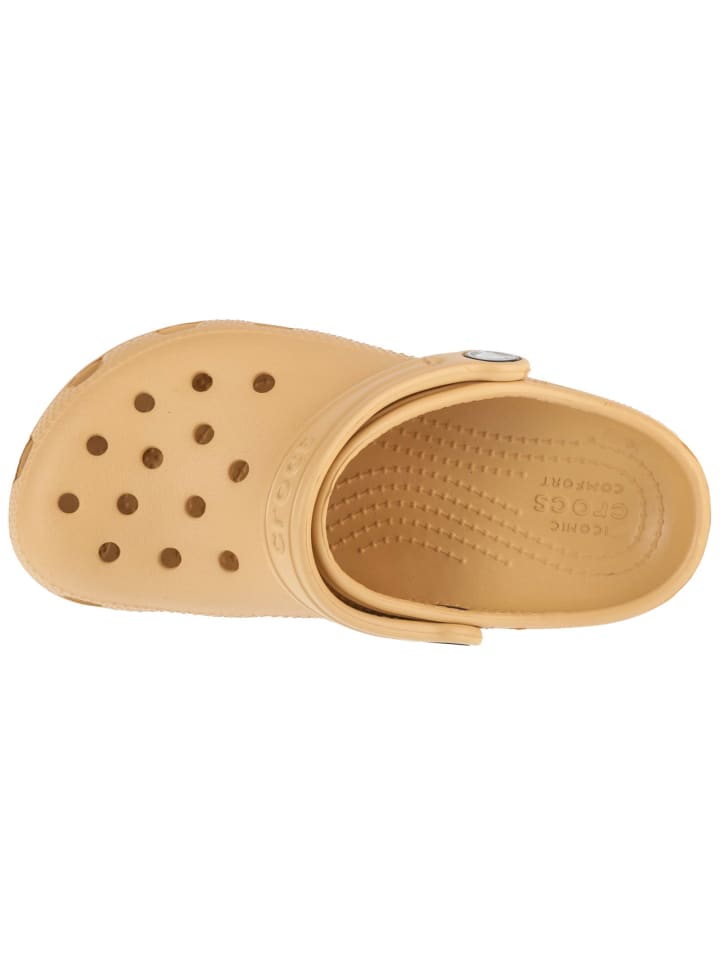 Детские классические сабо Crocs желтого цвета — фото 3