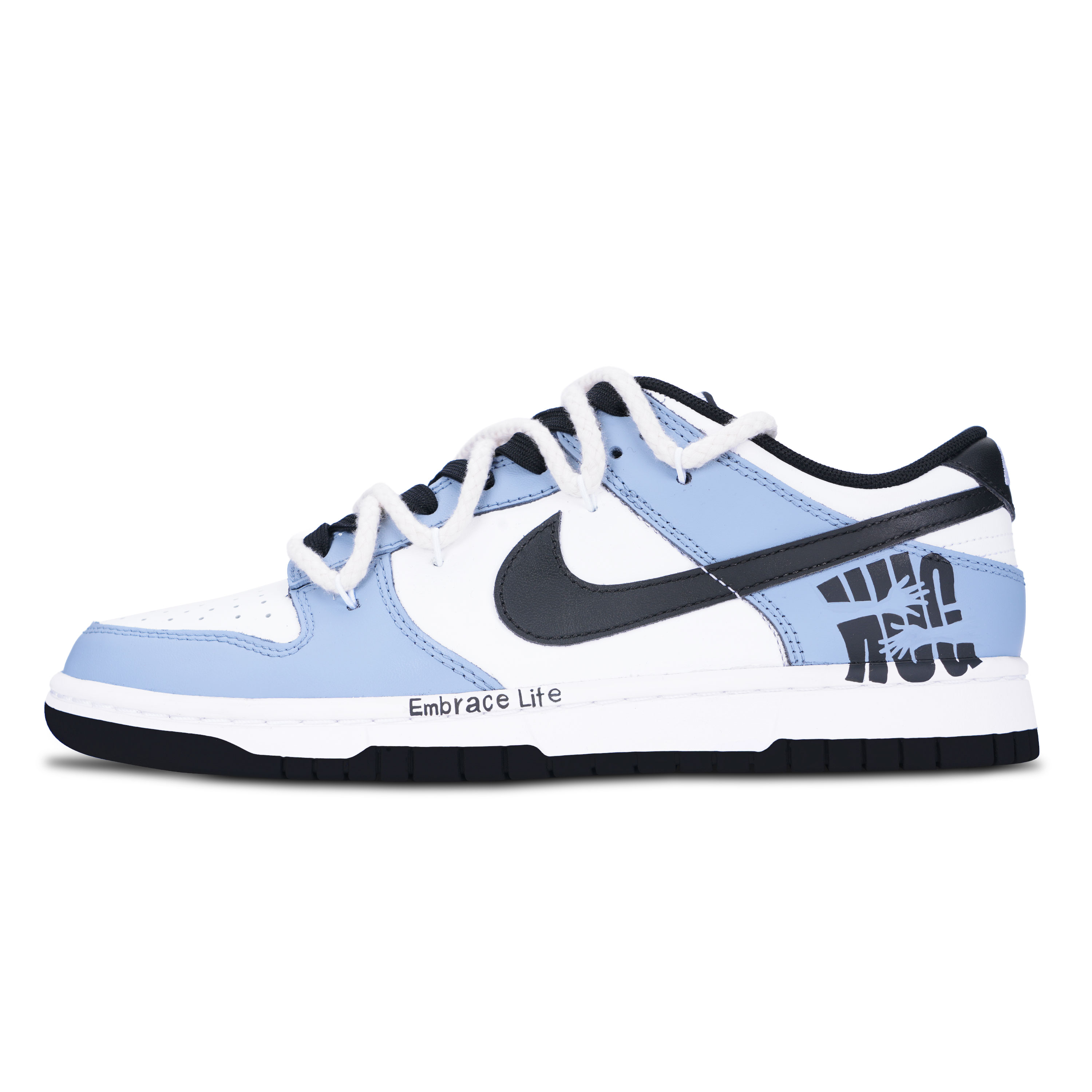 

Nike Dunk Black White, Hugging Lifestyle, устойчивые к истиранию и скольжению низкие кроссовки для скейтбординга Unisex Blue