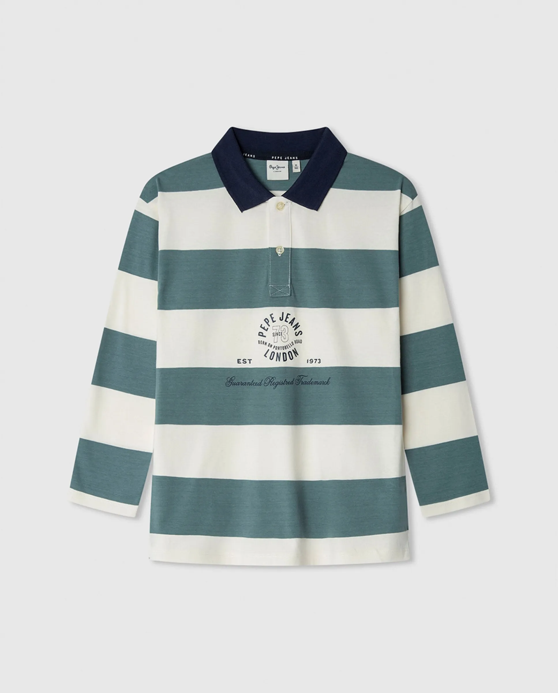 

Детская рубашка-поло с длинным рукавом Hedwing Pepe Jeans, бирюзовый