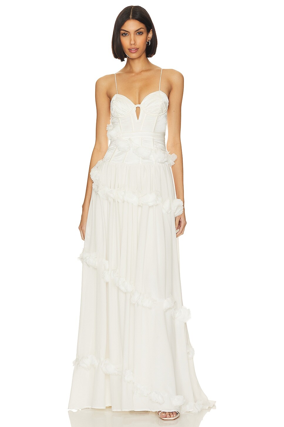 

Платье For Love & Lemons Olivia Gown, белый