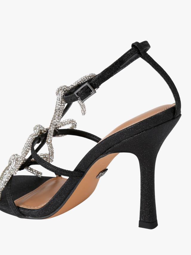 Алые стрази сандалии на тонких бретелях Kurt Geiger London, Black — фото 4