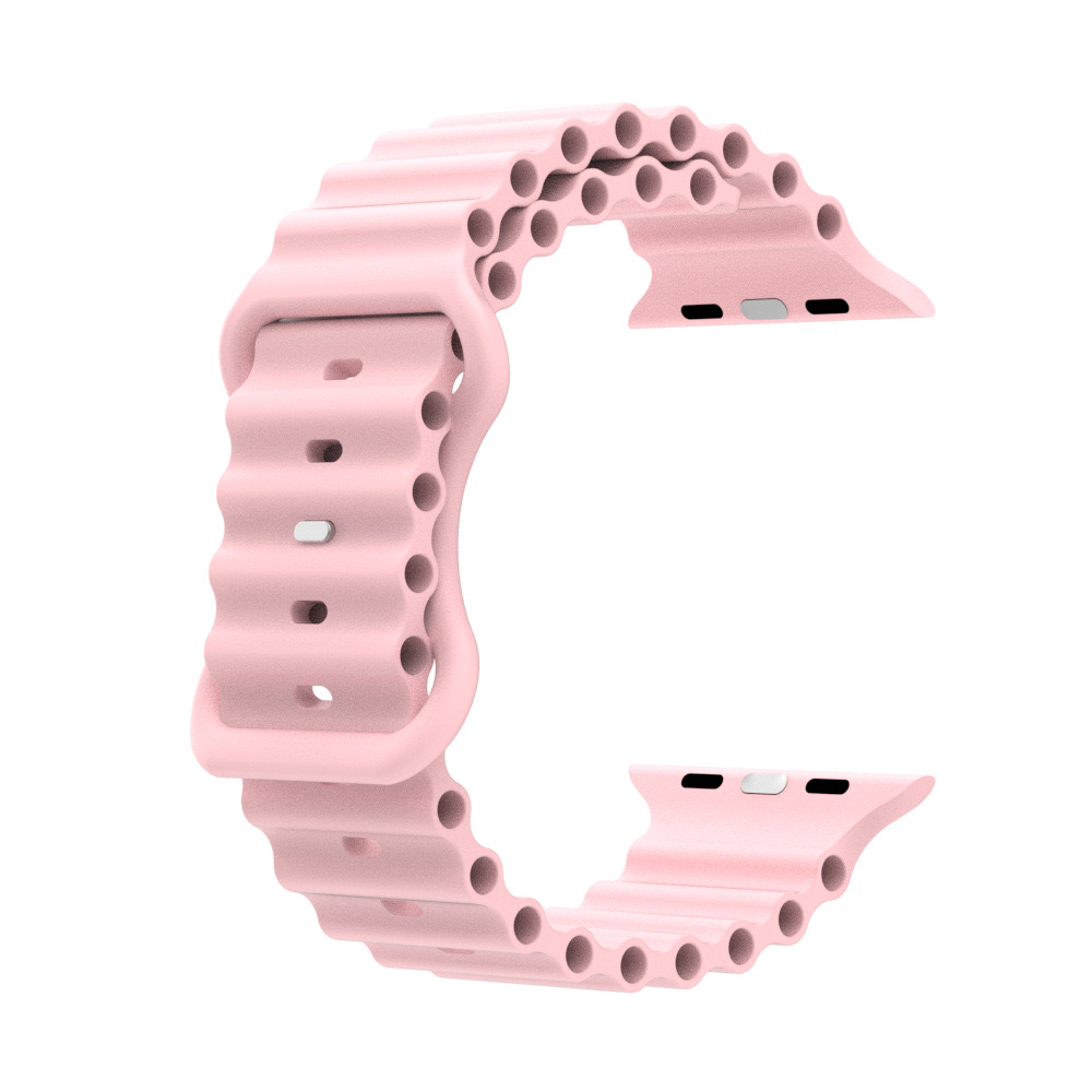 

Wepro Часы Strap Apple Compatibility Silicone Material 150mm~220mm, 【Girly Pink】Elastic fit ★ one-piece buckle