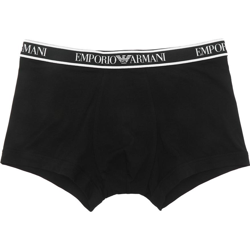 Трусы с логотипом на поясе Emporio Armani, набор из трёх (чёрный+чёрный+красный) — фото 4