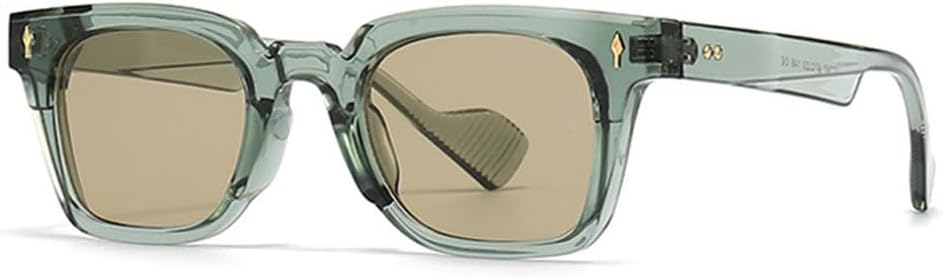 

Ретро женские солнцезащитные очки в стиле панк с заклепками, градиентные оттенки, защита от УФ-излучения UV400. Мужские модные темно-синие солнцезащитные очки TYUVIVO, Green Light Tea