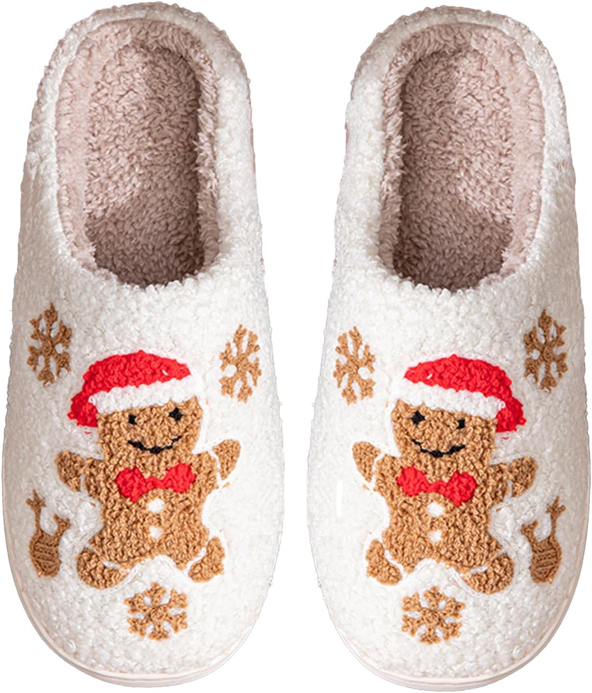 

Рождественские тапочки JAMANDUO для женщин и мужчин, мягкие плюшевые с оленями и Санта-Клаусом, уютные теплые домашние тапочки, удобные для ношения дома, рождественские подарки, C-gingerman