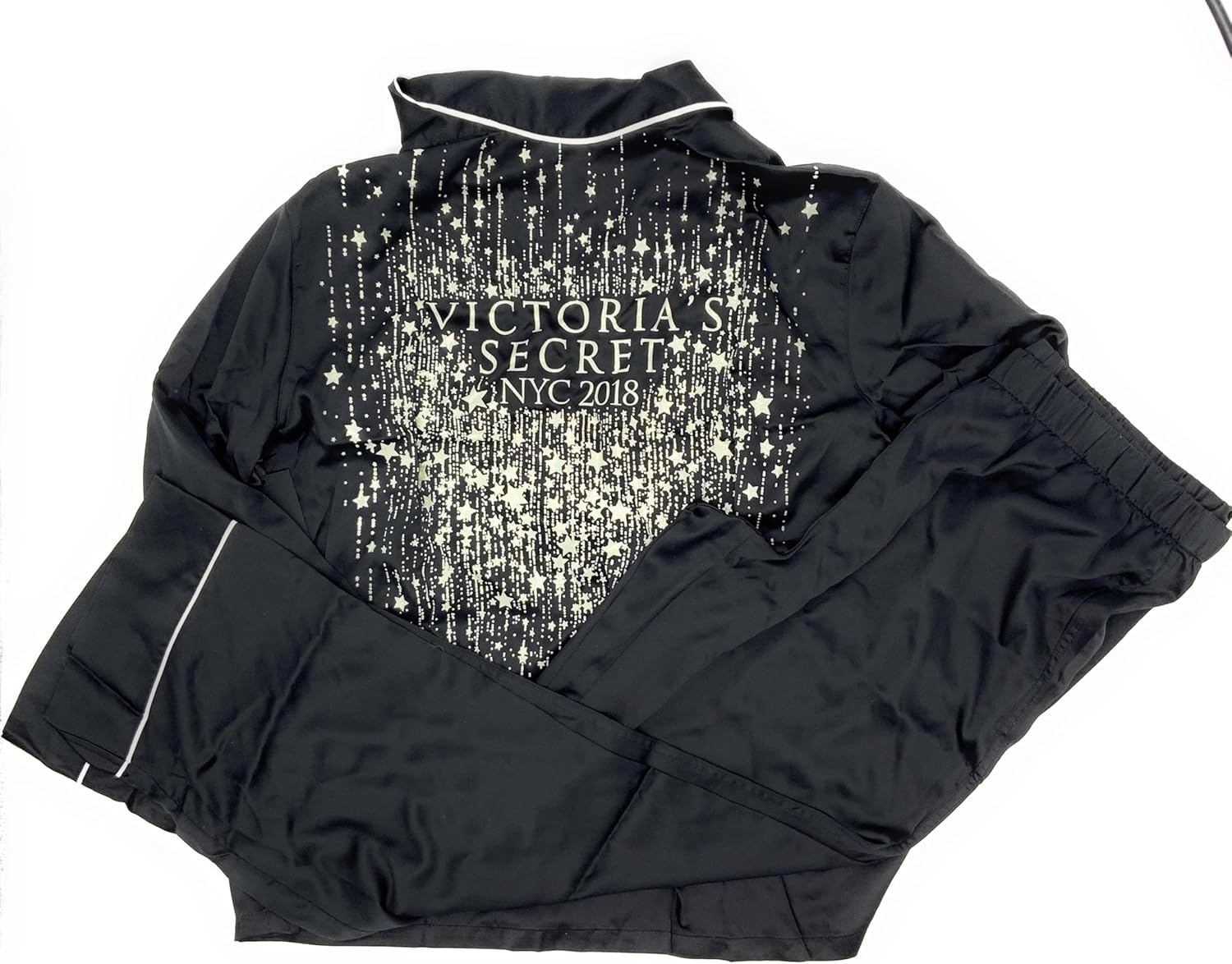 

Комплект пижамы Victoria's Secret Glazed Satin, Black/Gold/2018 Fs