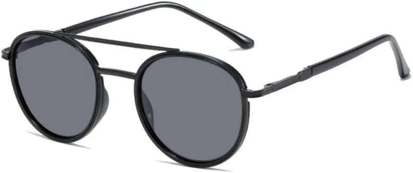 

Солнцезащитные очки LVTFCO в стиле ретро, ​​круглые, для мужчин и женщин, модные, металлические, винтажные, панк, женские, с защитой от УФ-излучения UV400, C1 Black