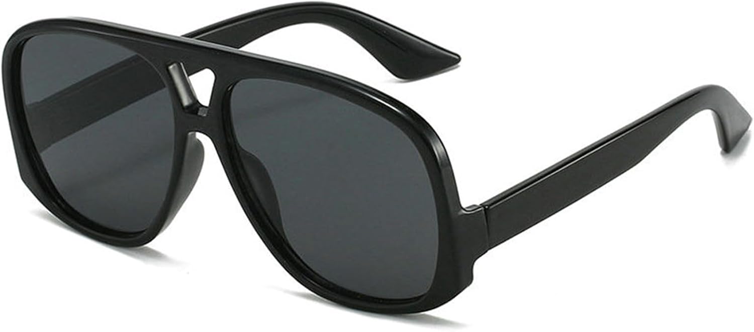 

Willochra Популярные винтажные солнцезащитные очки-пилот с двойной перемычкой для женщин и мужчин в стиле панк, роскошные, увеличенного размера, овальной формы, с зеленым градиентом, защита от УФ-излучения UV400, C1