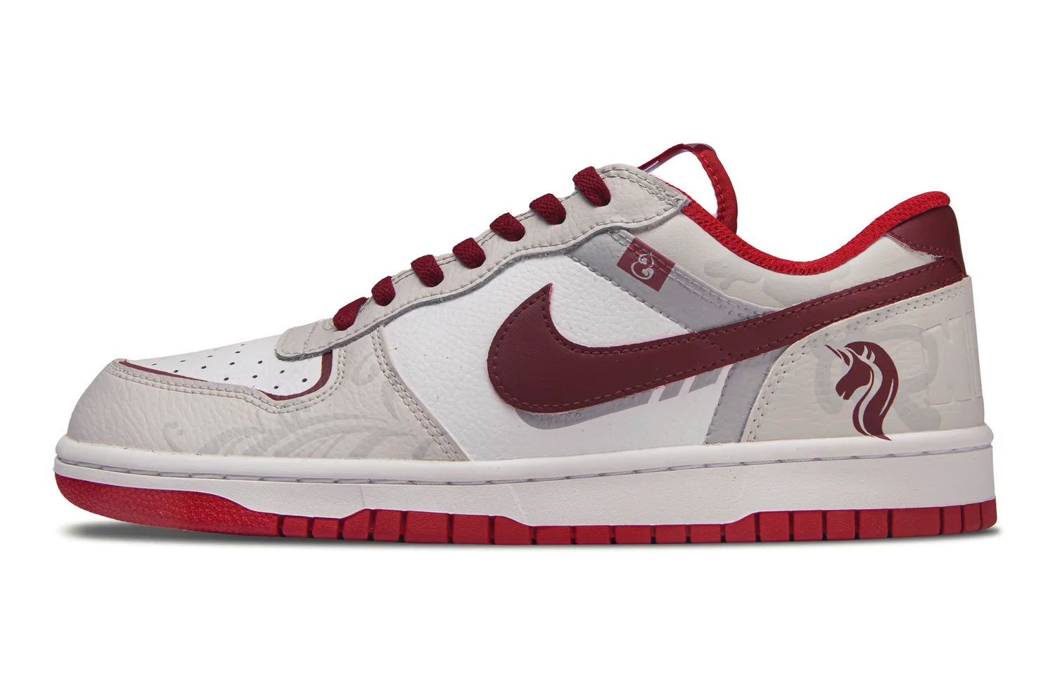 Nike Кроссовки для скейтбординга мужские Big Abrasion Resistant Slip Resistant low top белые красные