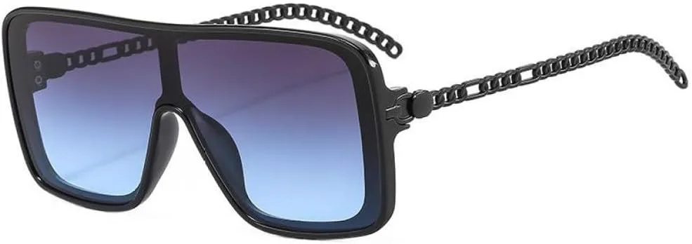 

Солнцезащитные очки Shield Big Frame Oversized для женщин, бежево-зеленые, большие, для мужчин, модные квадратные, градиентные, UV400 MUTYNE, Black Grey Blue
