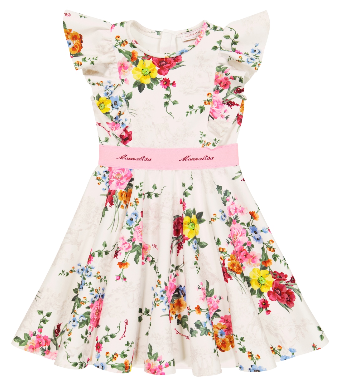 

Цветочное платье Monnalisa, экрю