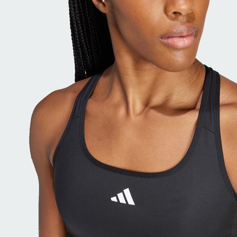 Спортивный бюстгальтер без косточек ADIDAS PERFORMANCE, черный — фото 4