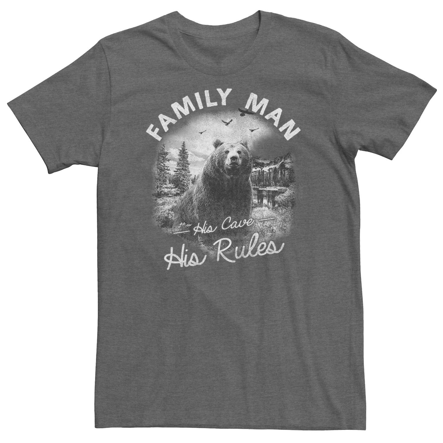 

Мужская футболка с рисунком медведя Family Man Licensed Character