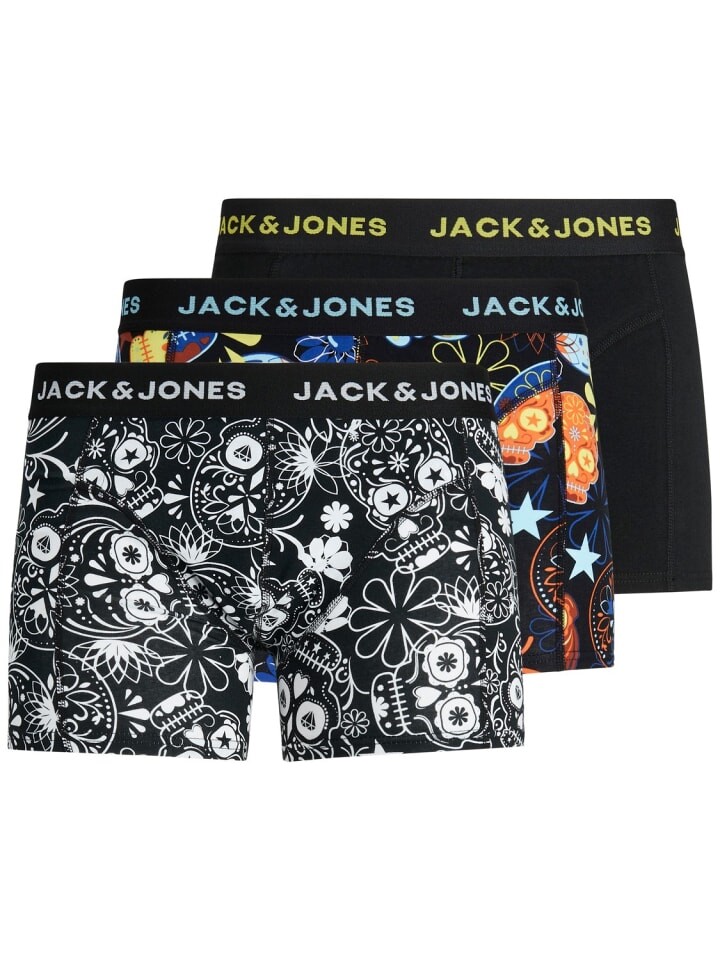 

Боксеры Jack & Jones Trunk JACSUGAR SKULL TRUNKS 3er Pack slim, разноцветный