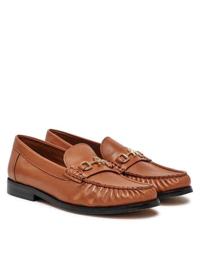 Мокасины Tommy Hilfiger Soft Leather Horsebit Loafer FW0FW08414, оранжевый — фото 2