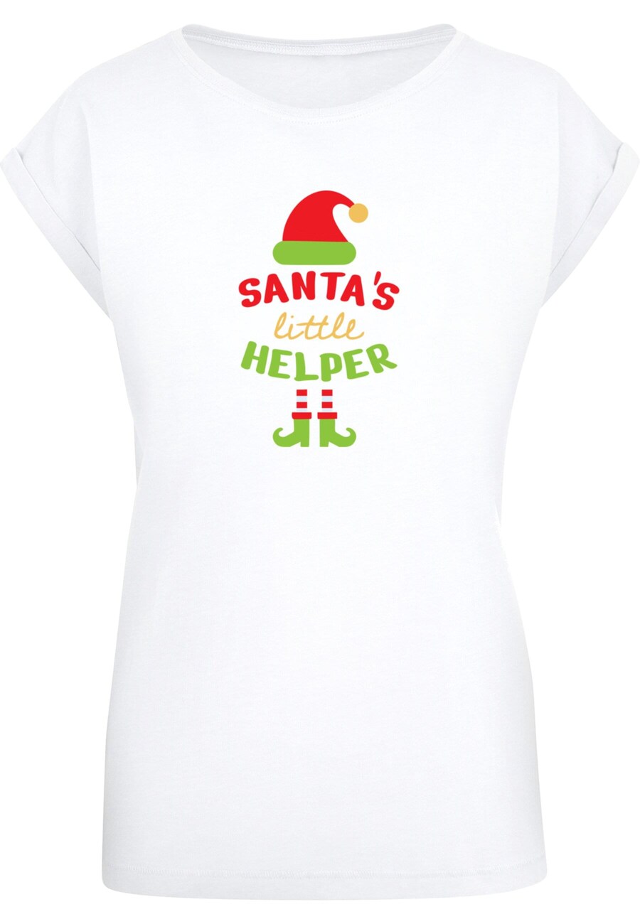 

Футболка Merchcode Shirt Christmas Santa´s Little Helper, белый