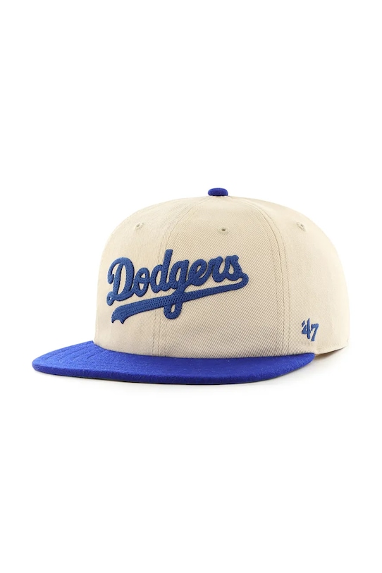 

Хлопковая бейсболка mlb la dodgers 47 brand, бежевый