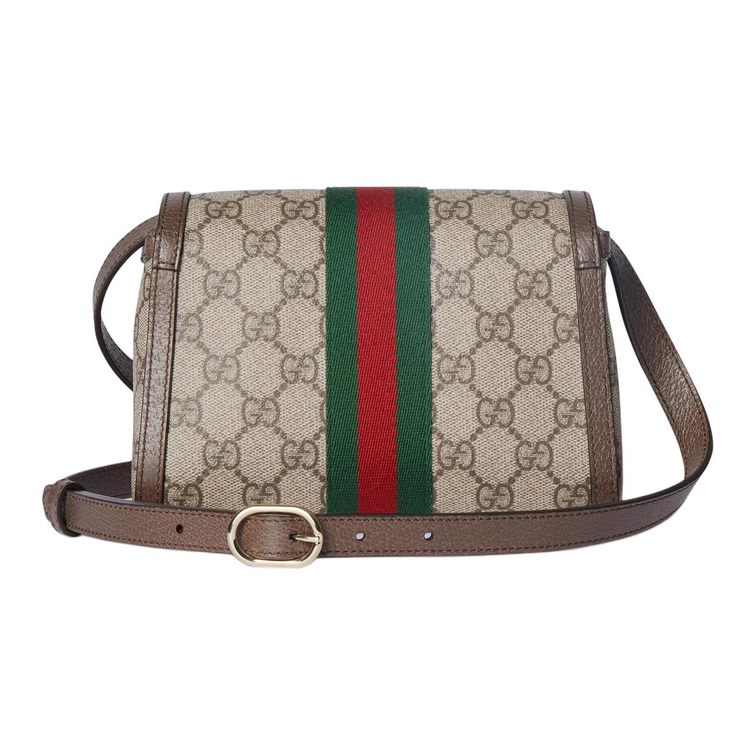 Миниатюрная женская сумка через плечо GUCCI из лакированной ткани — фото 4