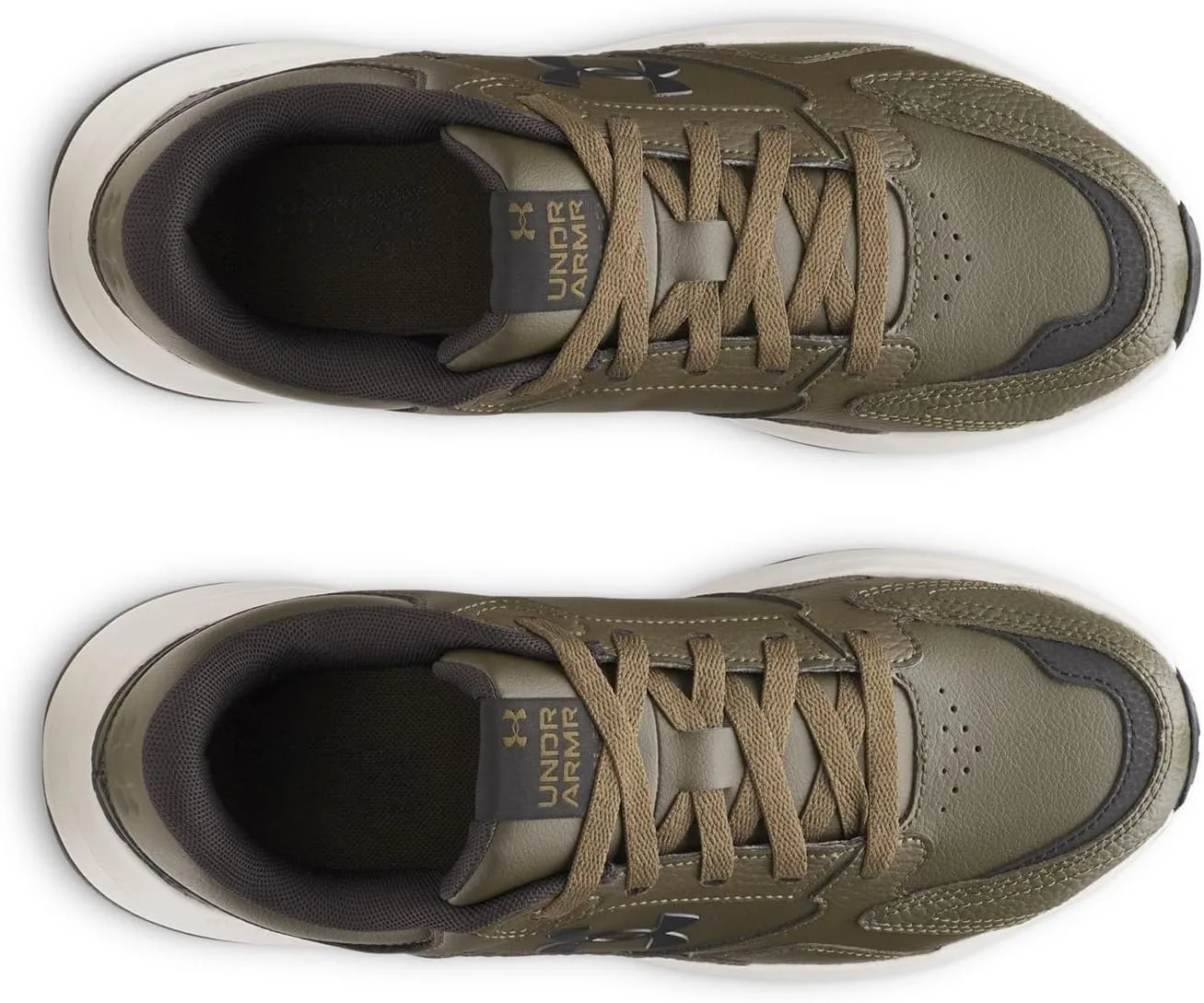 Мужские кроссовки Under Armour UA Edge Lthr Cross Trainer, белый/зеленый — фото 4