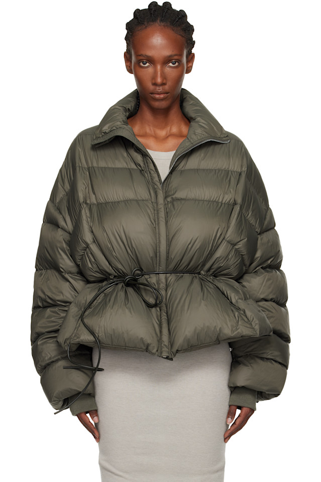 

Rick Owens Хаки конкорданс парусная пуховая куртка