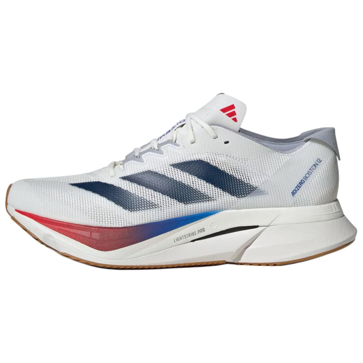 

Adizero Boston 12 Core White Dark Blue Pure Ruby Adidas, White Red
