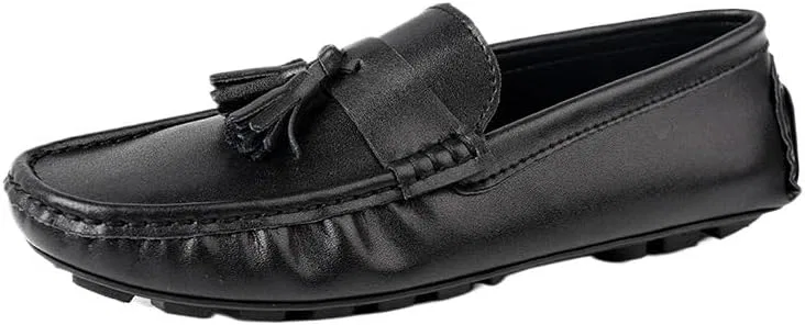 Лоферы кожаные Classic Men's Faux Leather Loafers, Black UOPYNE