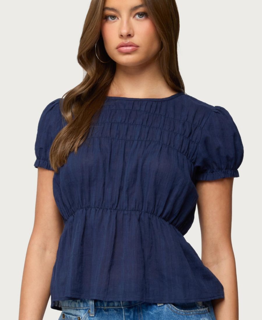 

Женский многоярусный топ Maricella со сборками Edikted, Navy