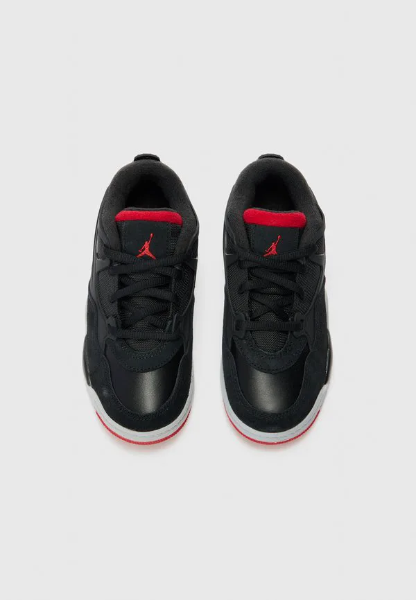 Унисекс низкие кроссовки jordan 4 Jordan, Black/Varsity Red/Wolf Grey/White — фото 4