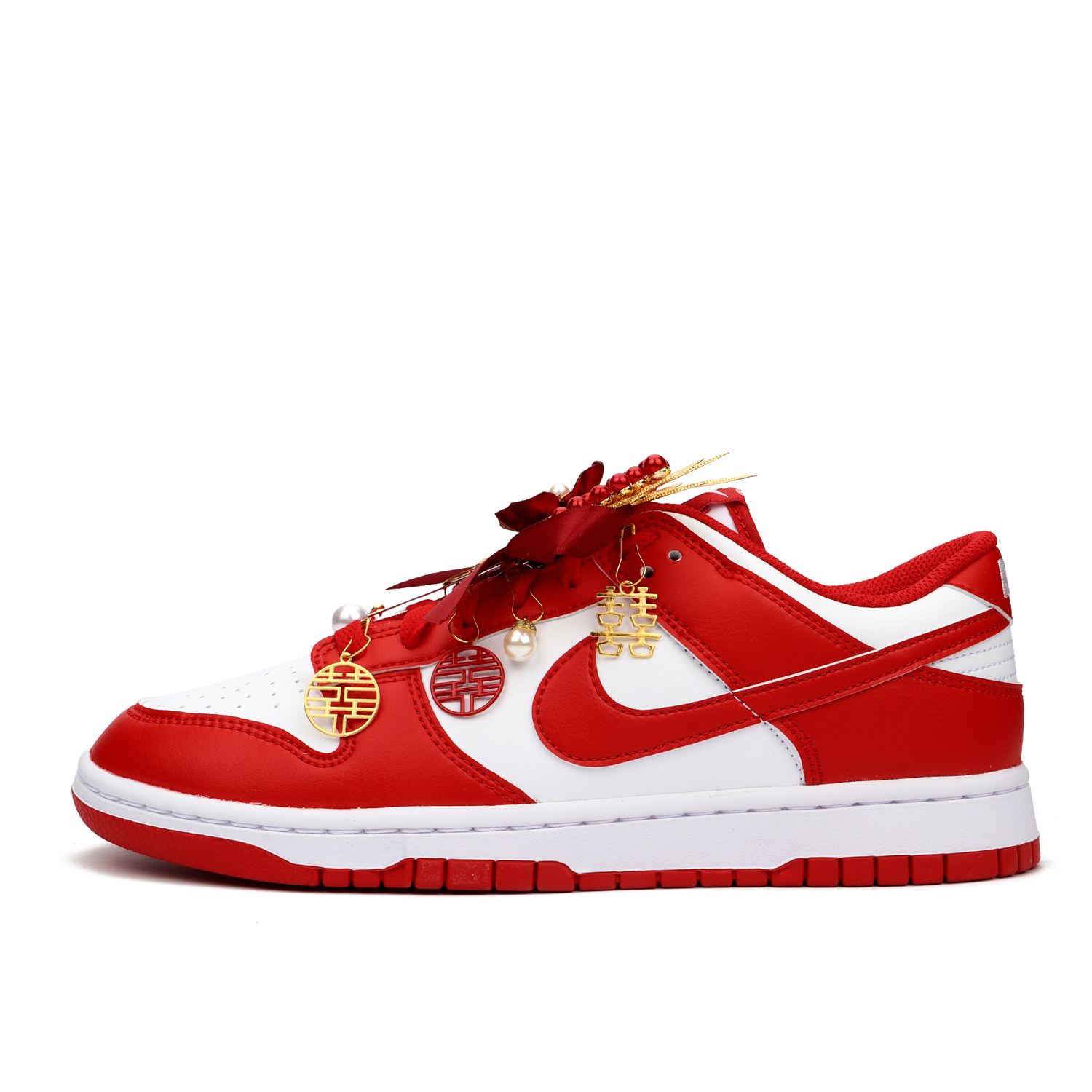 Nike Dunk A Spark Of Fireworks Легкие противоскользящие низкие кроссовки для скейтбординга мужские красные — фото 3
