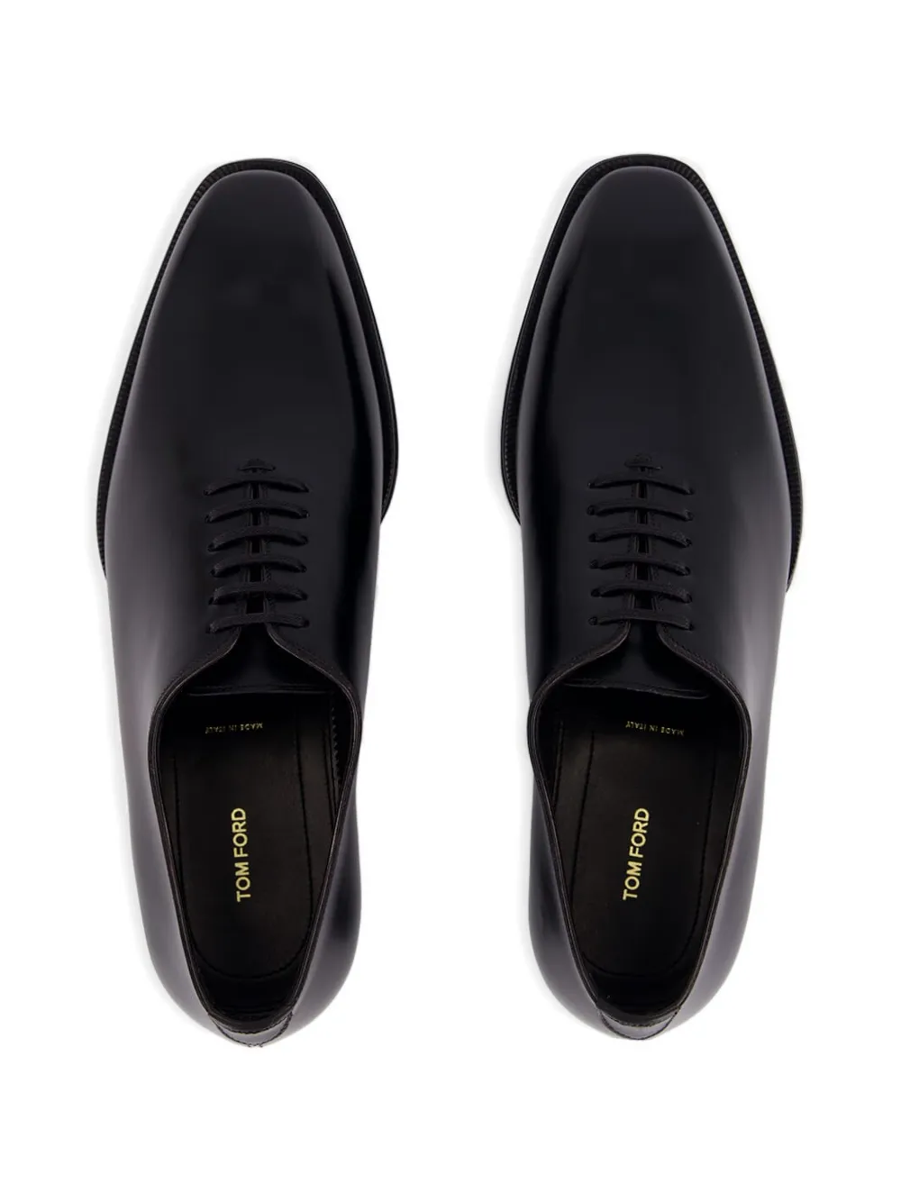 Кожаные оксфорды на шнуровке TOM FORD, черный — фото 4