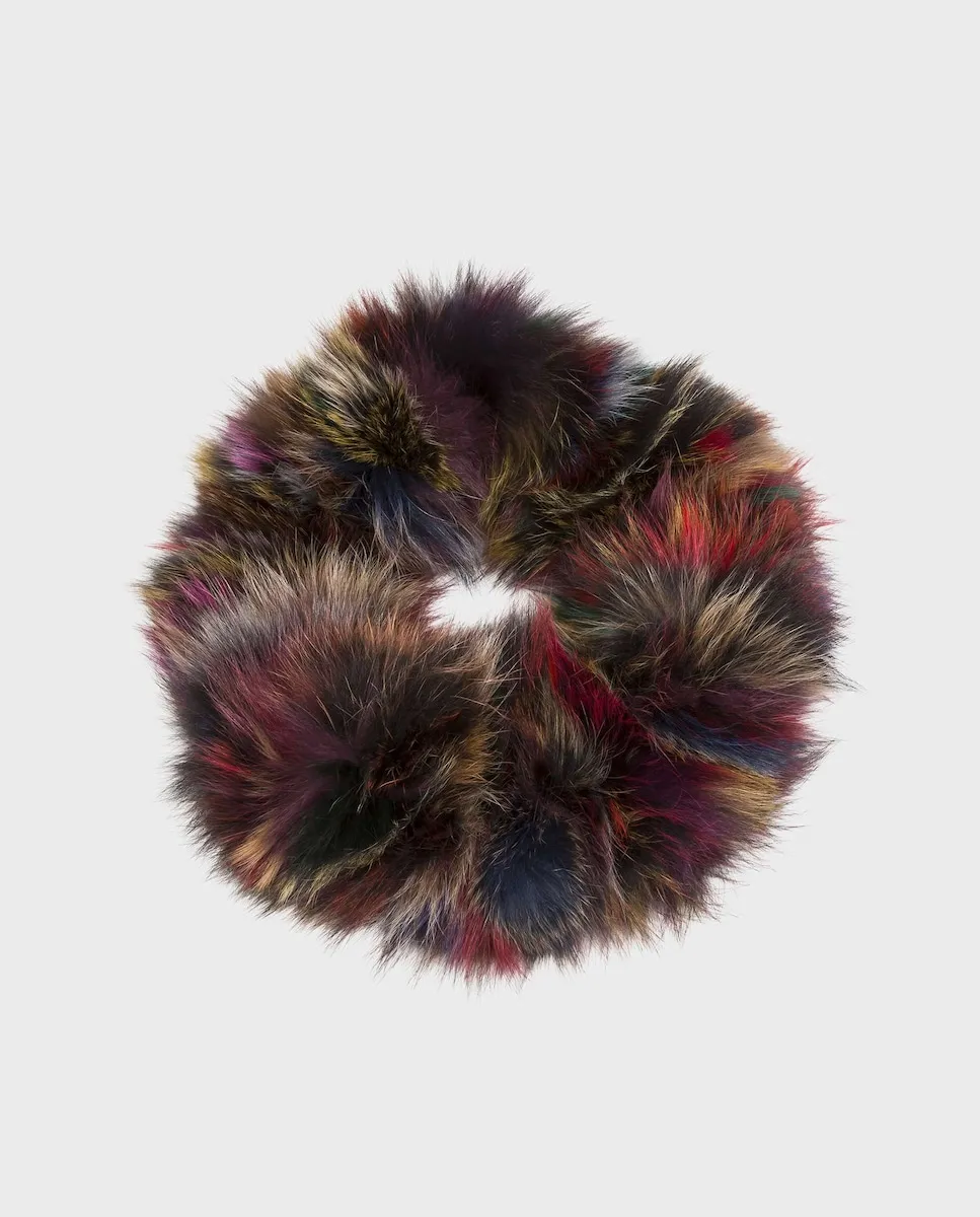 

Воротник из лисьего меха многокрасочного цвета De la Roca