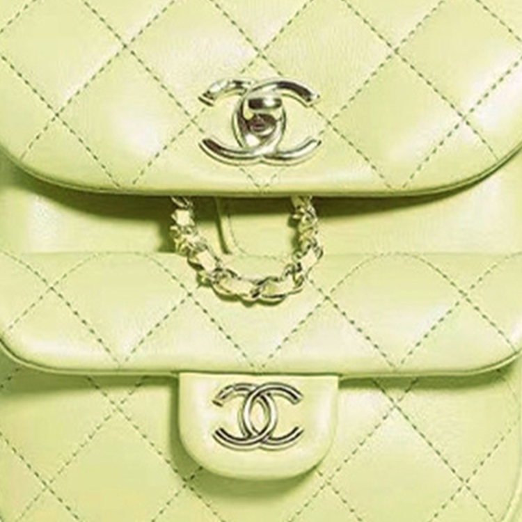 CHANEL Рюкзак Duma Cow Leather Backpack Trumpets женский светло-желтый — фото 2