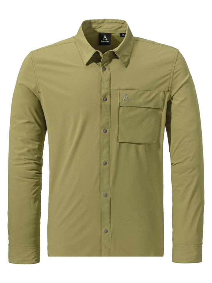 

Рубашка Shirt Style Dunajec MNS однотонного оливкового цвета Schöffel
