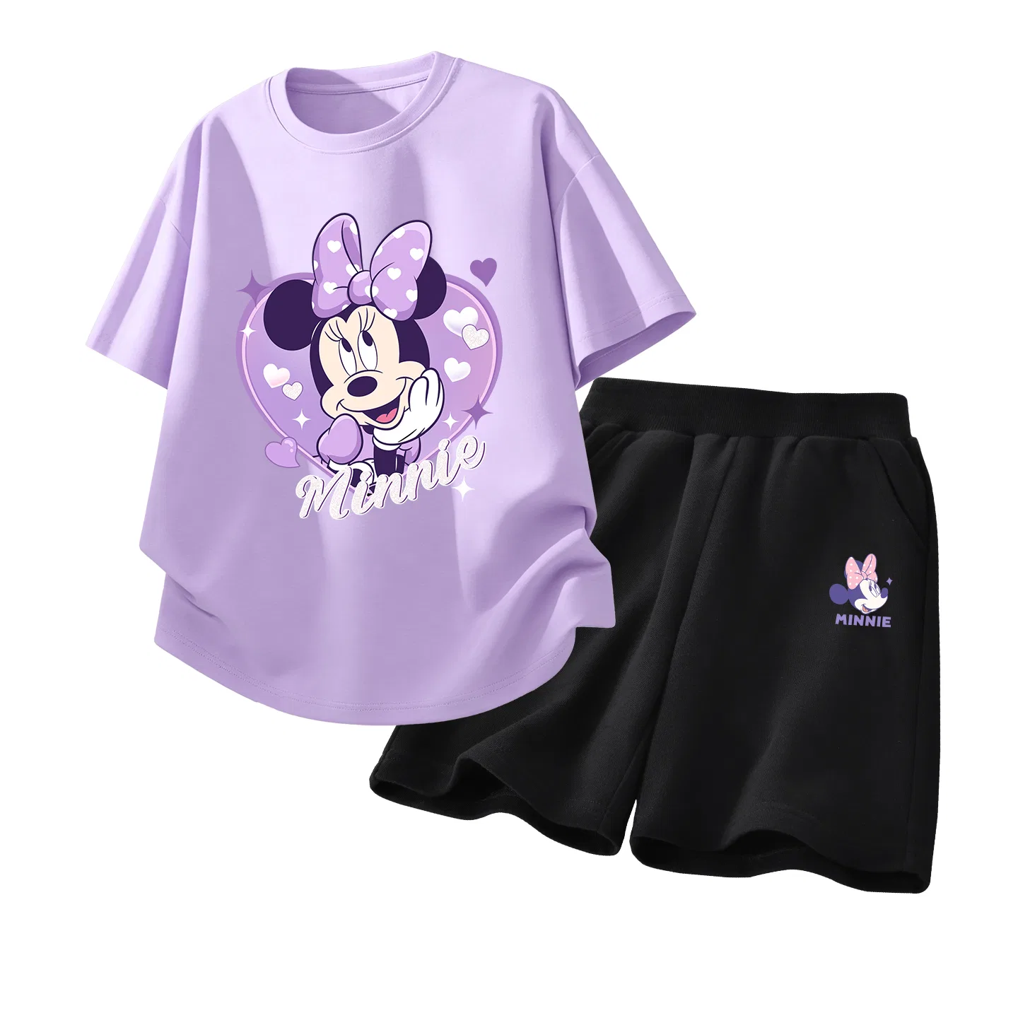 Спортивный костюм для детей Disney Casual Sportswear Crew Neck Thin фиолетовый+черный