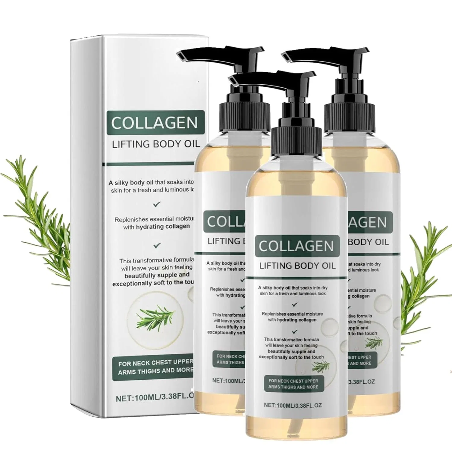 Масло для тела с коллагеном Collagen Lifting and Firming, 3 шт. Yuxtth, 3Pc