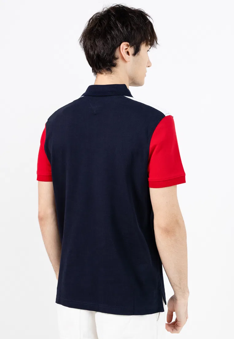 Поло Regular Fit, колорблок, пике, Th Mainline Tommy Hilfiger, темно-синий/мультиколор — фото 2