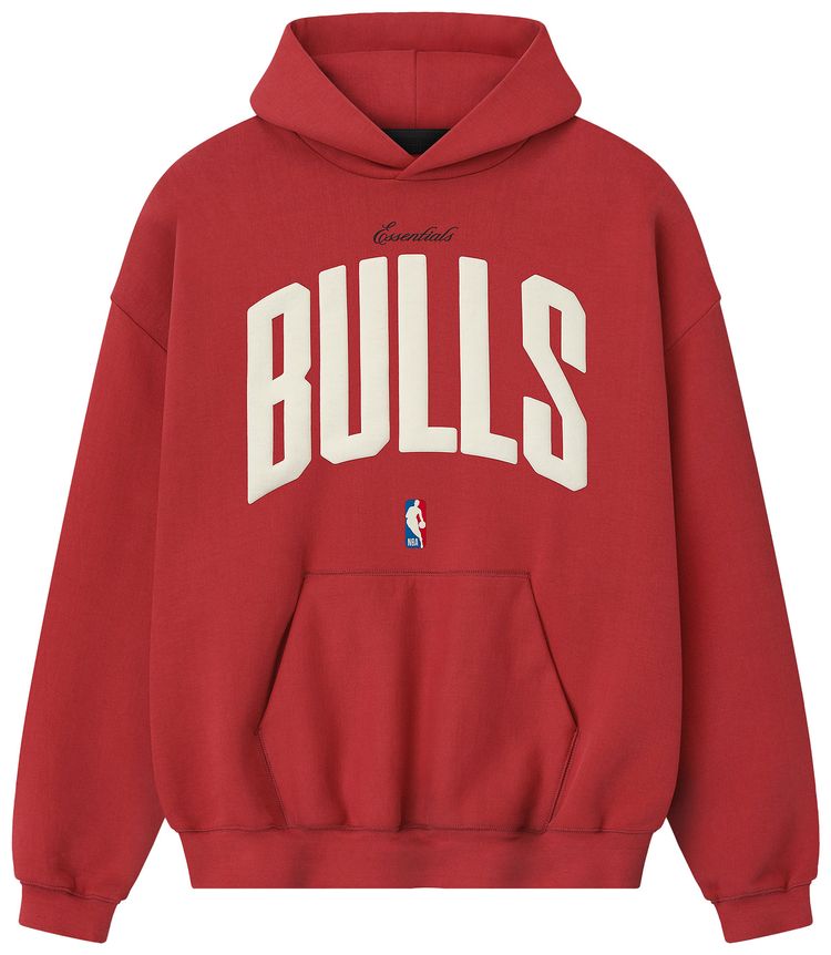 

Худи Fear of God Essentials Bulls 90s, красное