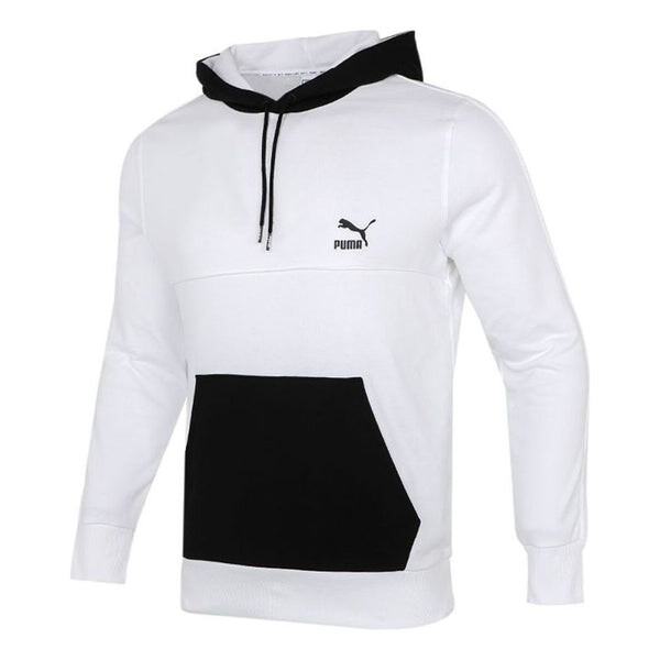 

Толстовка clsx colblock hoodie 'white' Puma, белый